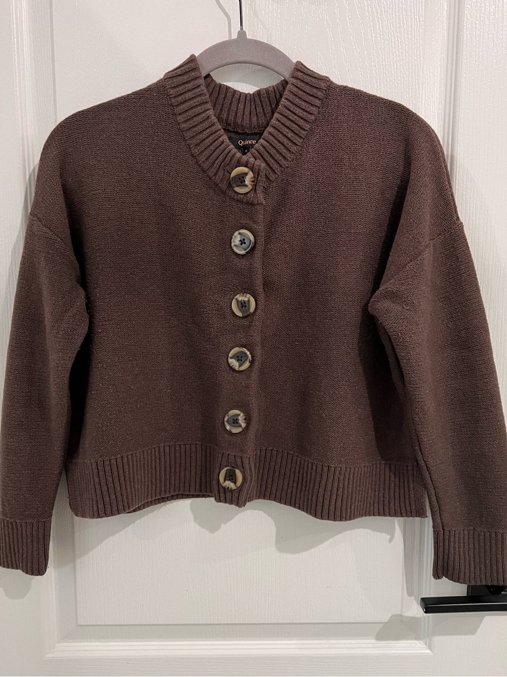 Quince 100% Organic Cotton Cropped Cardigan